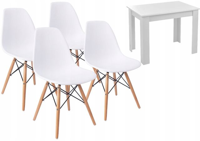 Stół Kuchenny Stolik Libre 100x65+4 krzesla Milano