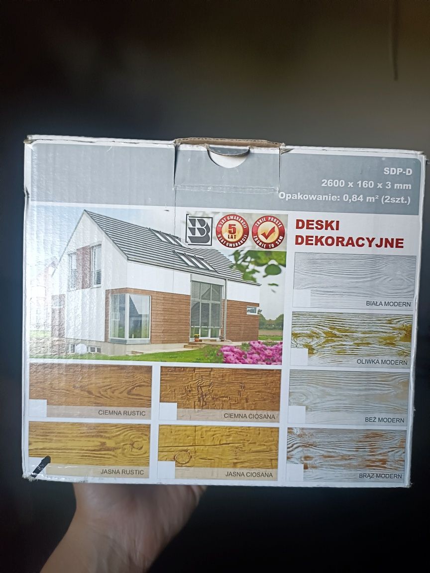 Deska elewacyjna elastyczna odporna złoty dąb jasna rustic