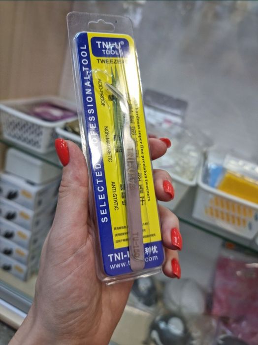 Пінцети для нарощування вій. Розпродаж залишків.