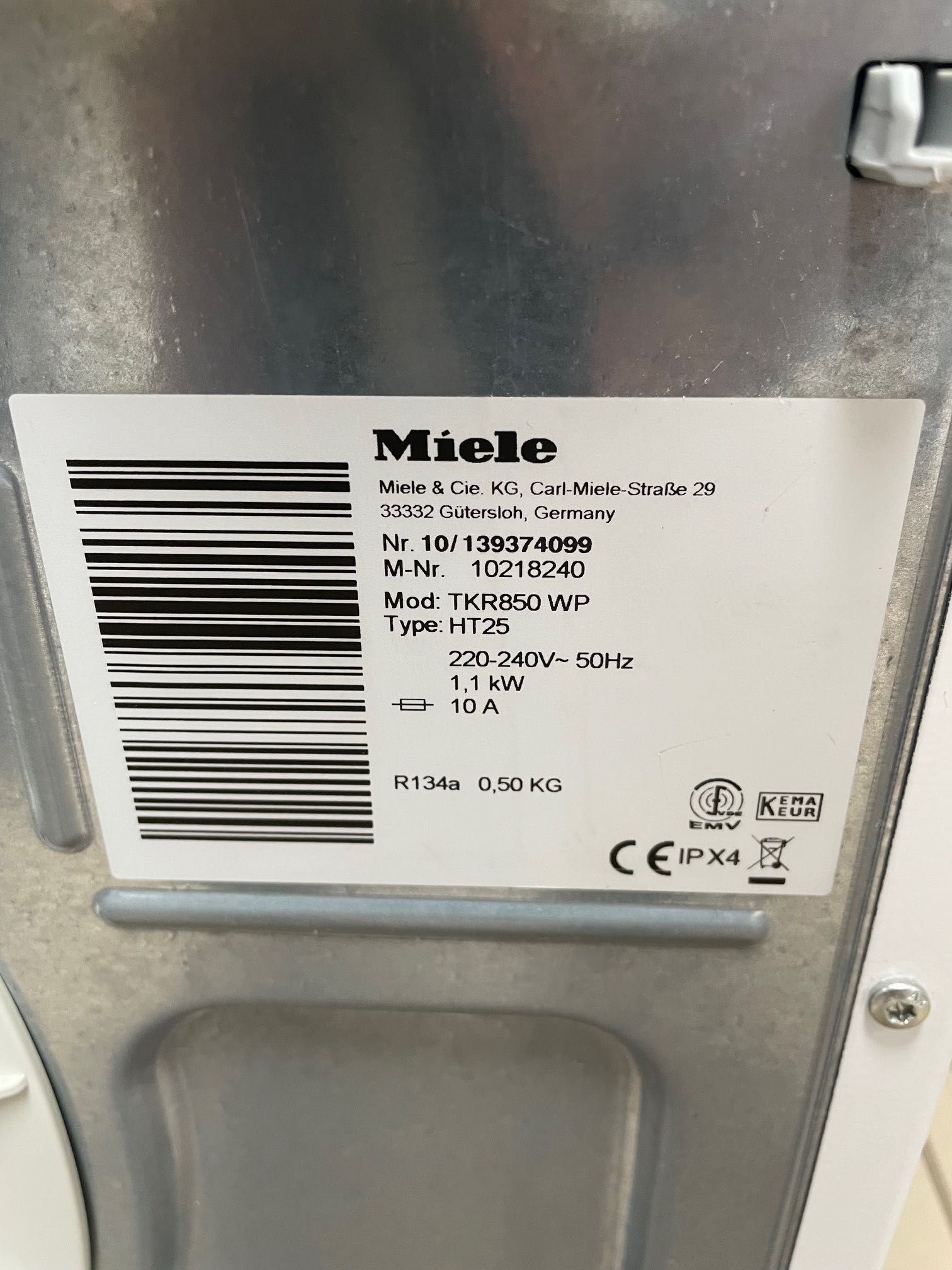 Suszarka Miele Pompa Ciepła TKR 850 WP 9kg GW