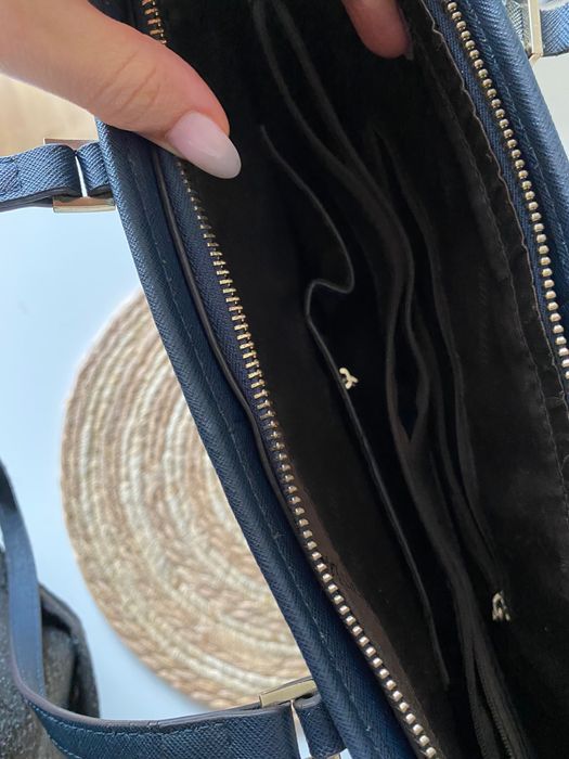 Torba torebka wittchen shopper bag skóra saffiano granatowa duża