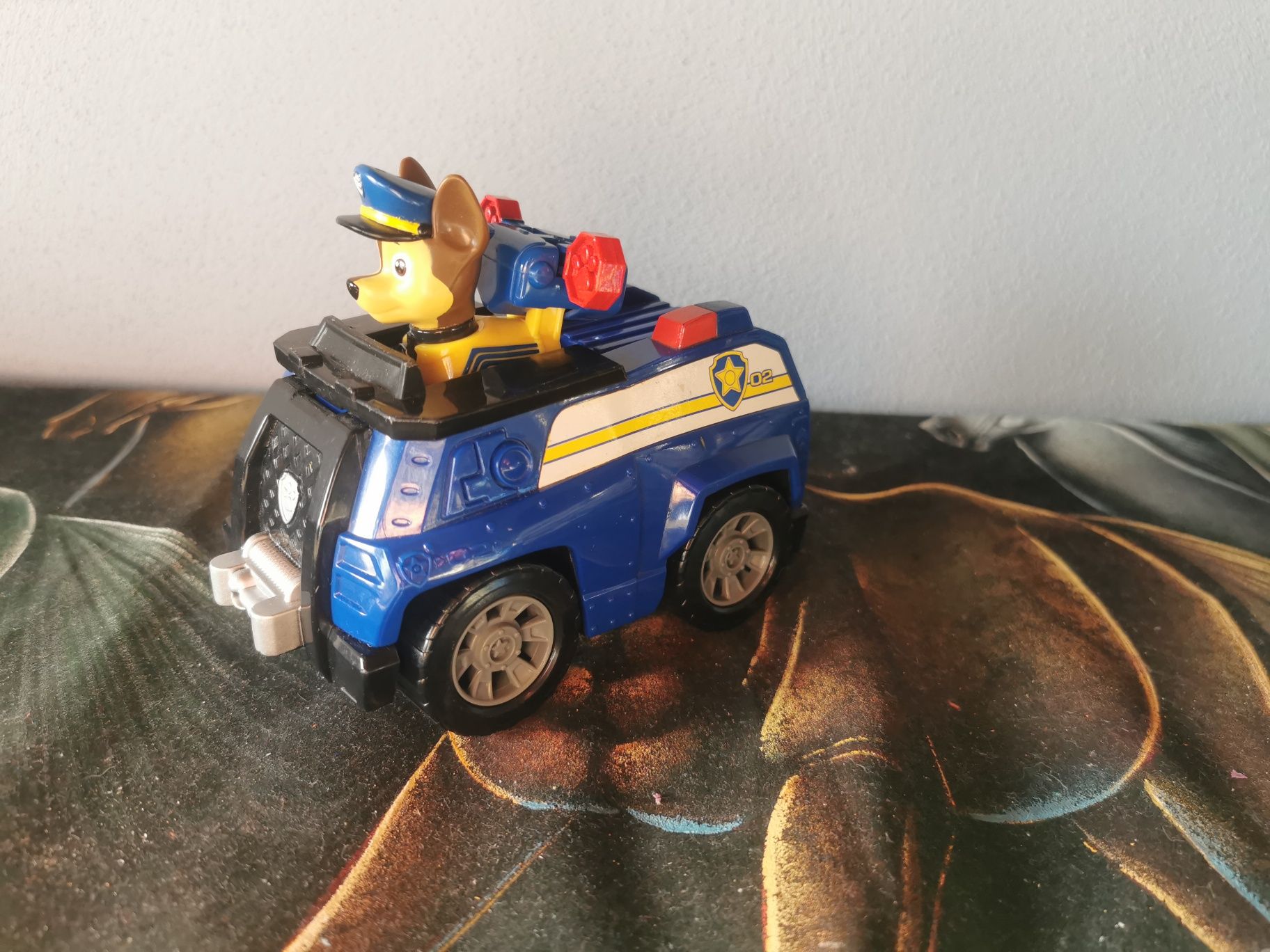 Chase psi patrol pojazd policyjny, figurka z wymiennymi plecakami