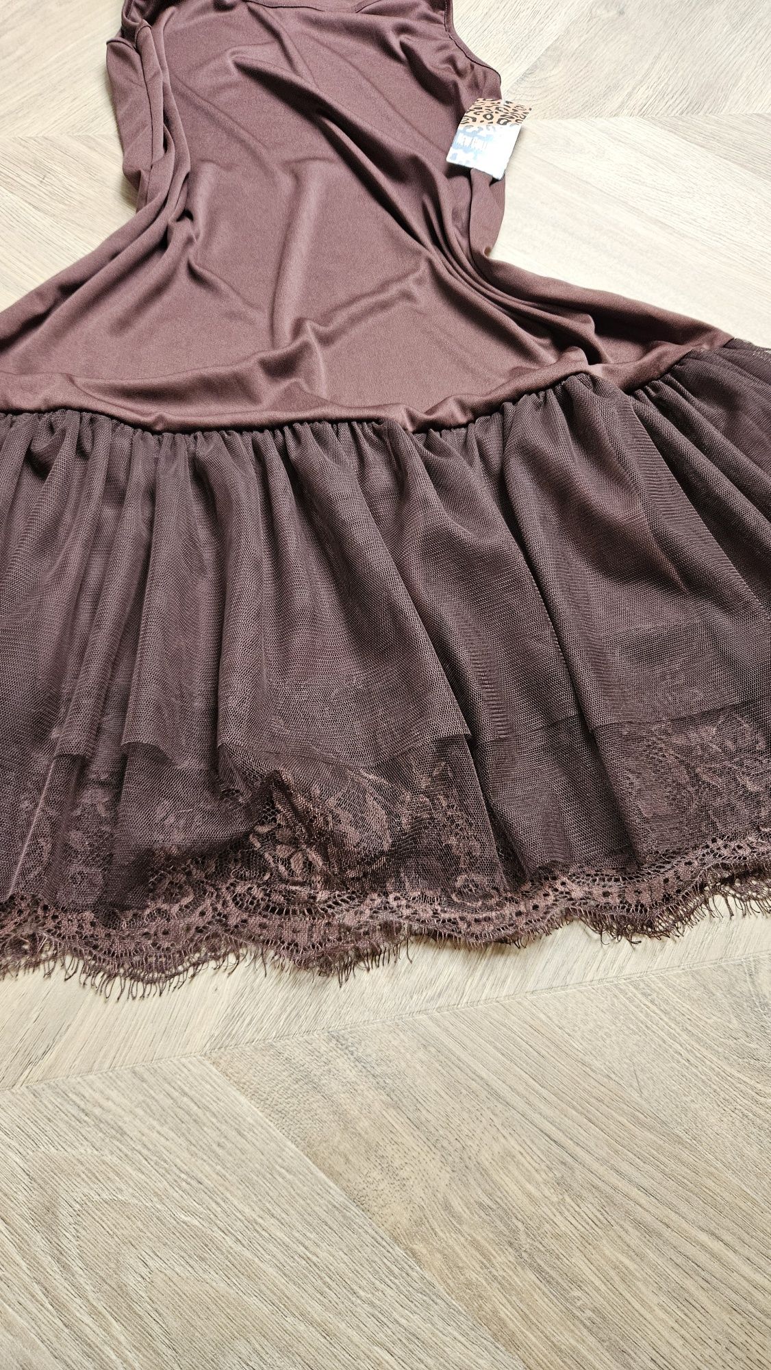Halka wiskozowa New Collection czekoladowa Size Plus