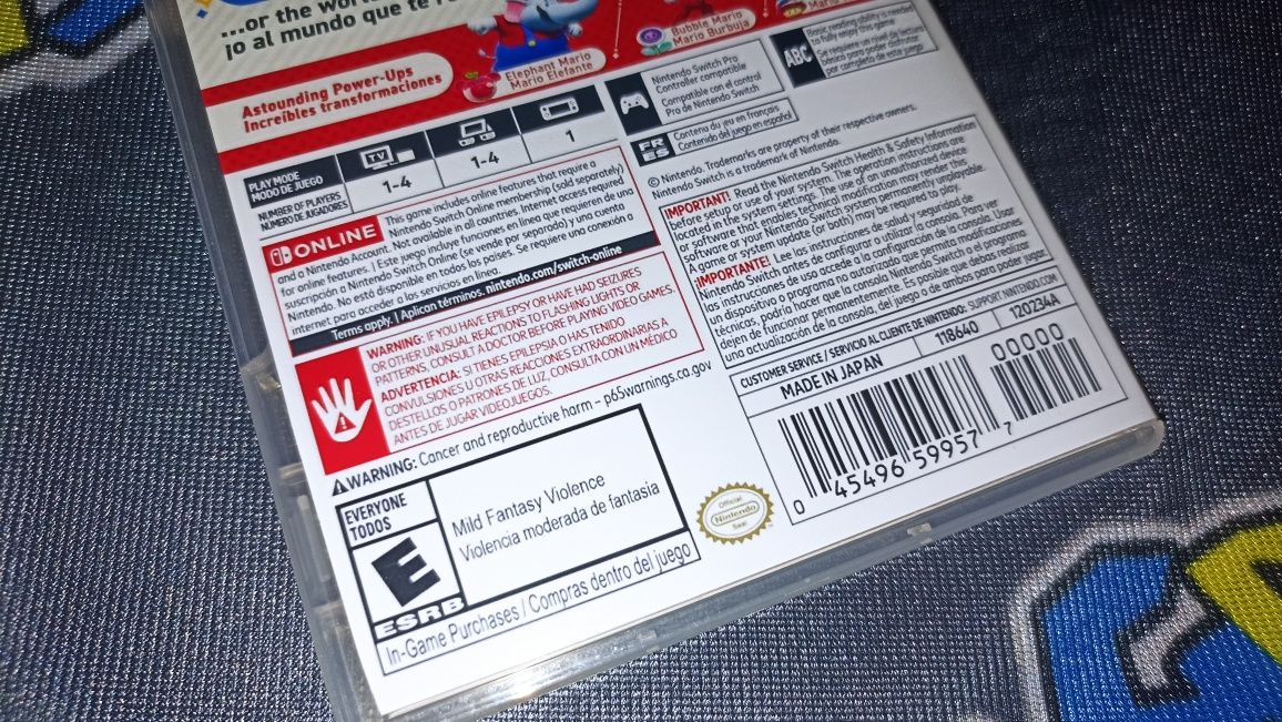 Super Mario Bros Wonder Nintendo Switch (okładka drukowana) zamiana