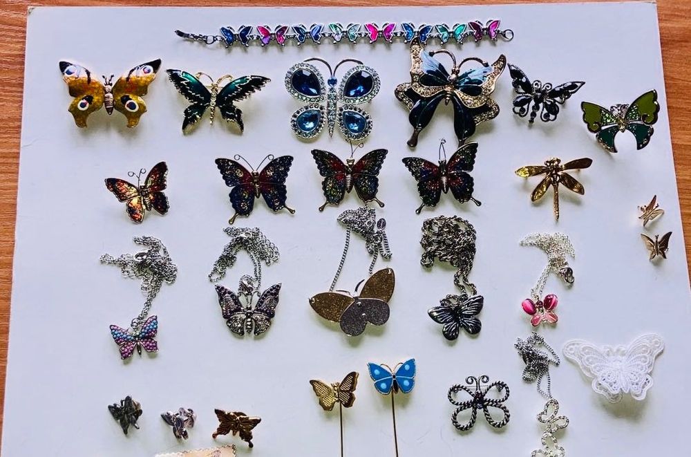 Брошки вінтажні метелики