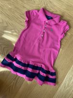Różowa sukienka polo Ralph Lauren 2/2T