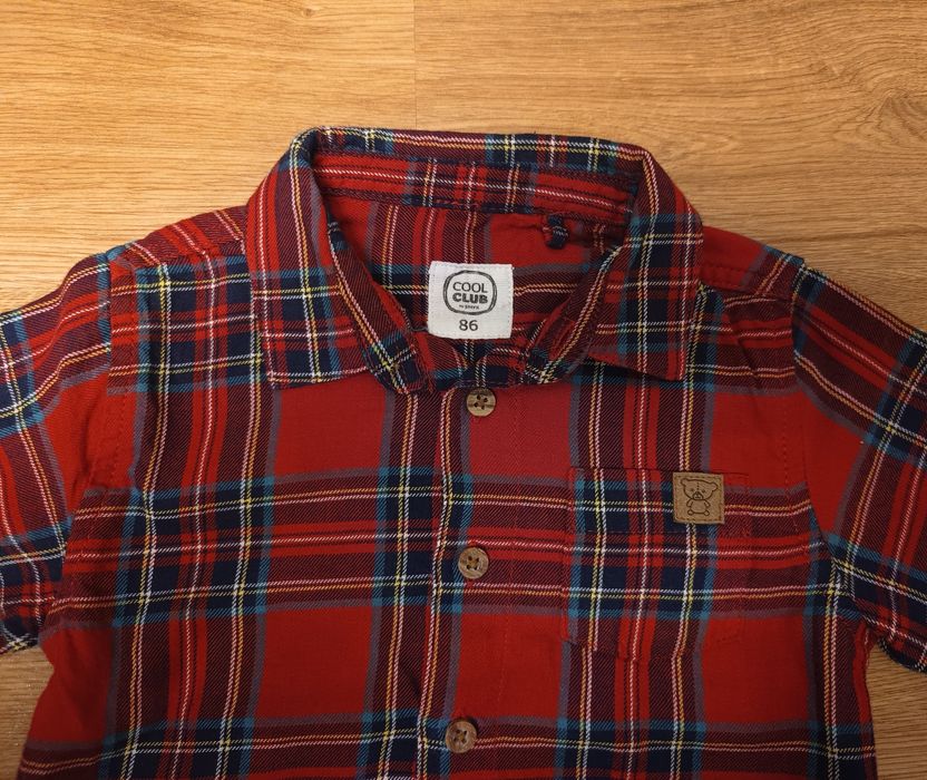 Czerwone body koszulowe rozmiar 86