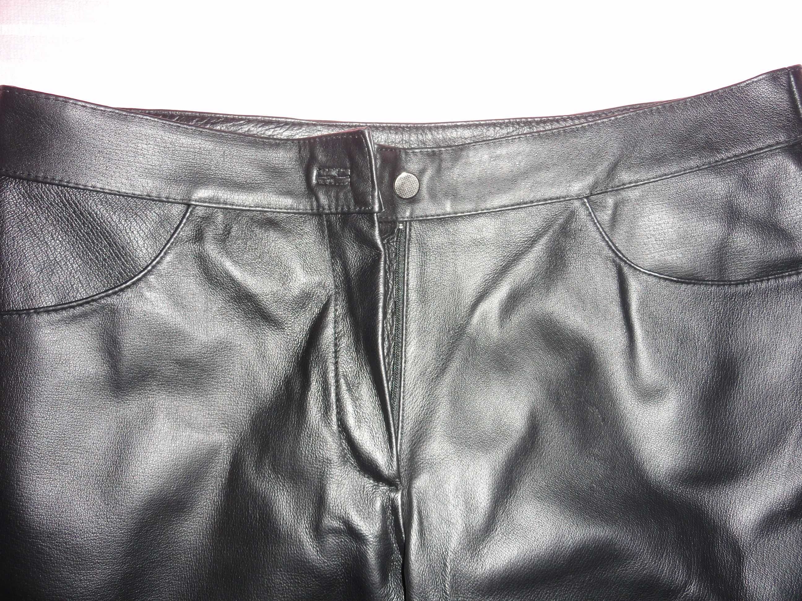 Женские кожаные брюки штаны (гладкая натуральная кожа)