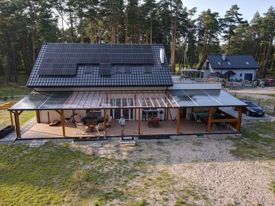 Zadaszenie tarasu,pergola tarasowa,dach,taras,poliweglan,KVH,BSH