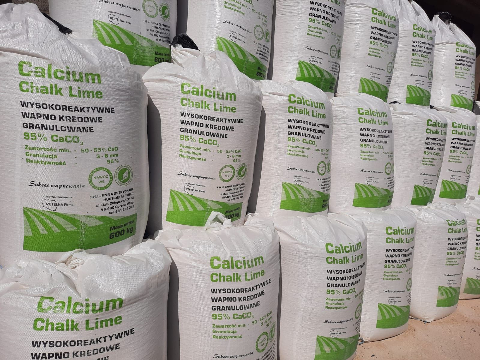 Wapno granulowane-,Czarna kreda -PRODUCENT PRODUCENT