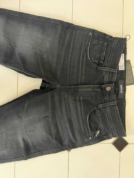 Calças de ganga pretas slim fit Replay - 30