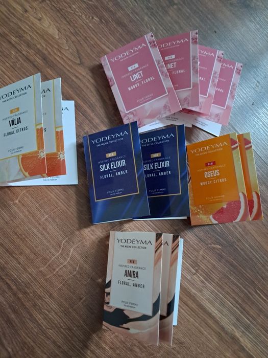 Różne próbki perfum yodeyma