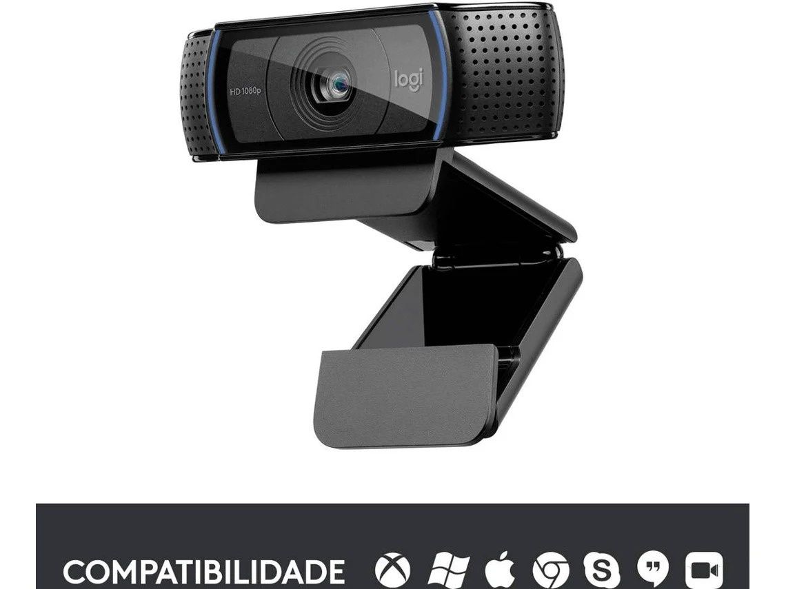 Webcam Logitech C920 (Full HD - 10 MP - Microfone Incorporado)