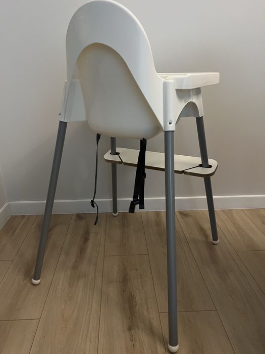 Krzeselko do karmienia ikea antilop z podnozkiem i pokrowcem