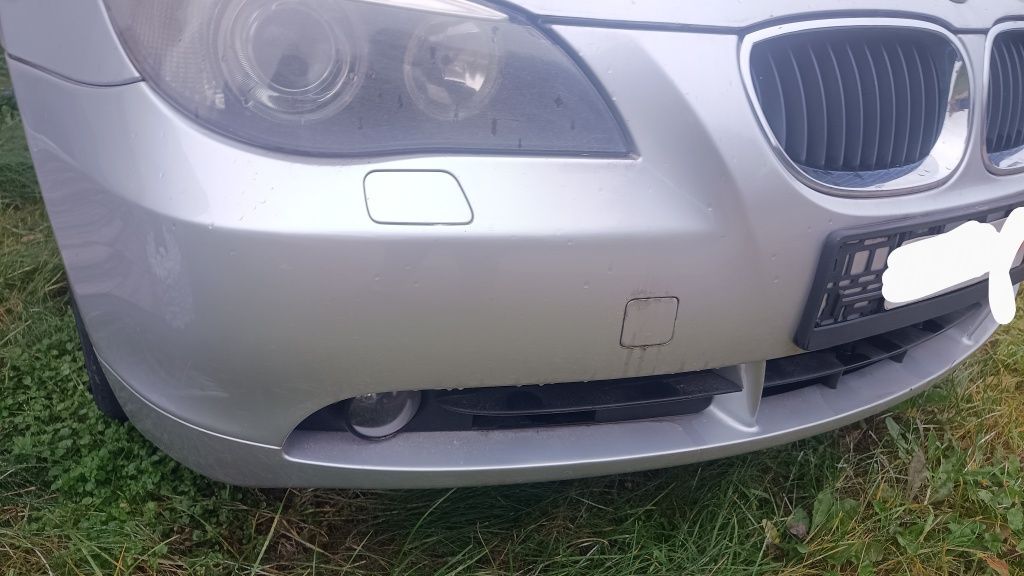 BMW E60 E61 przód kompletny titansilber 354 maska zderzak pas przedni