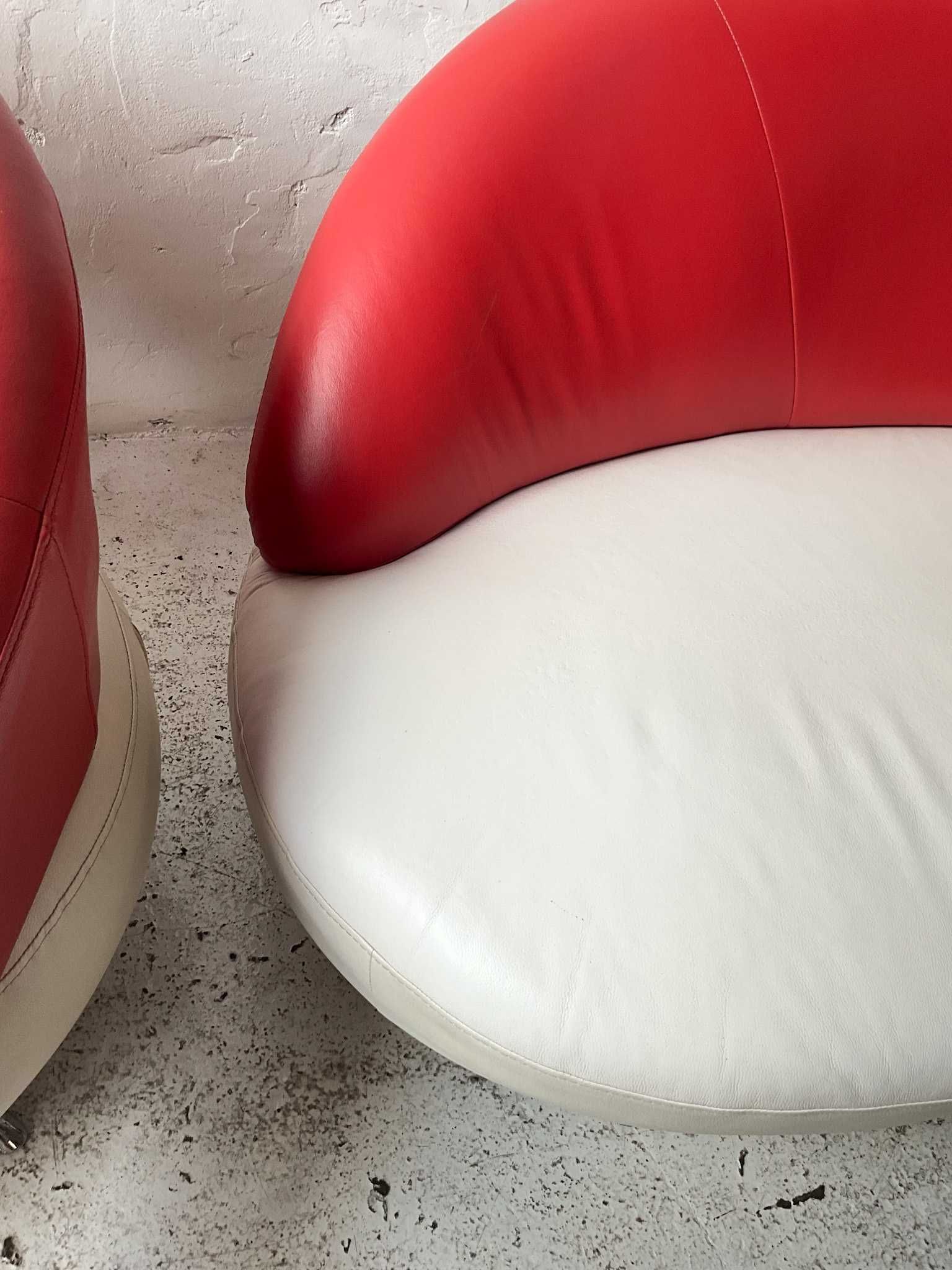 Fotel i sofa z lat 90 skóra vintage design
