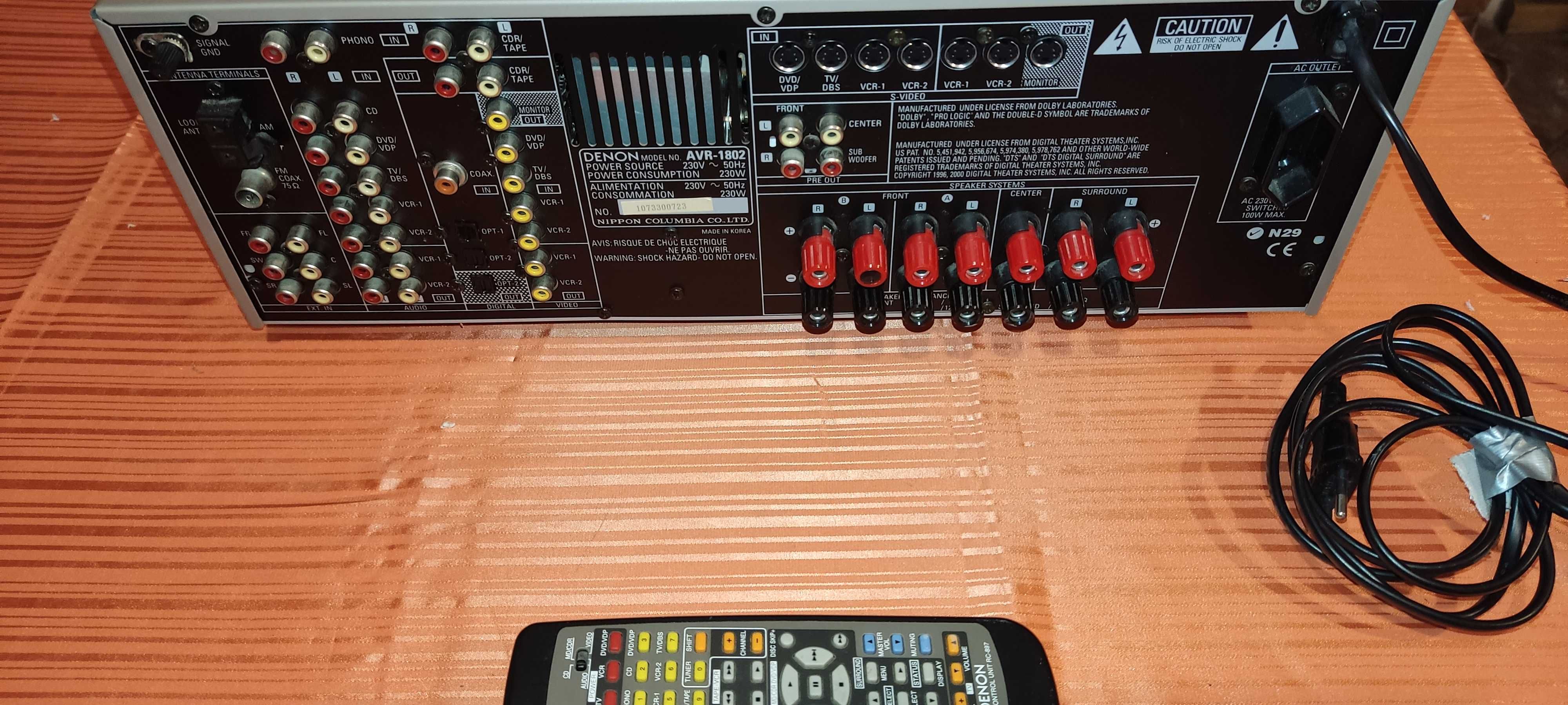 Denon AVR-1802 5.1 DTS, DPL, DPL II  pilot
