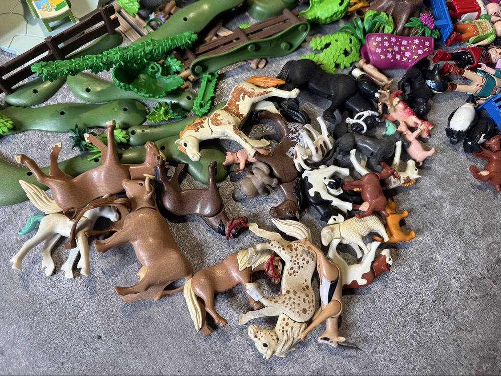 Playmobil dom samochód z przyczepą dla konia łódka stadnina farma