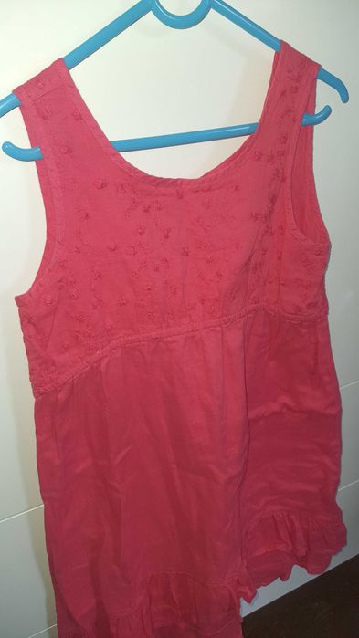 Sukienka letnia 130 czerwona dziewczęca