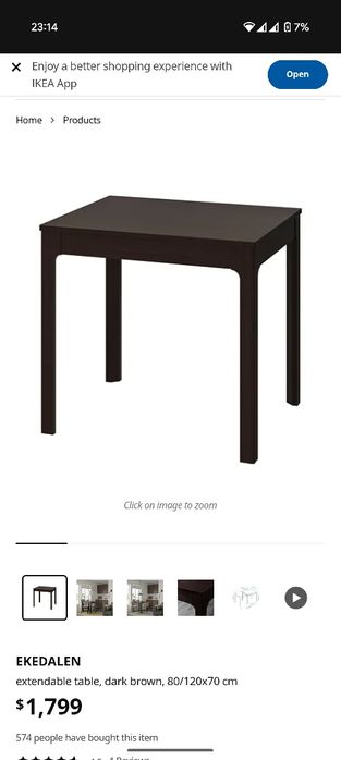 Mesa extensível ikea ekedalen