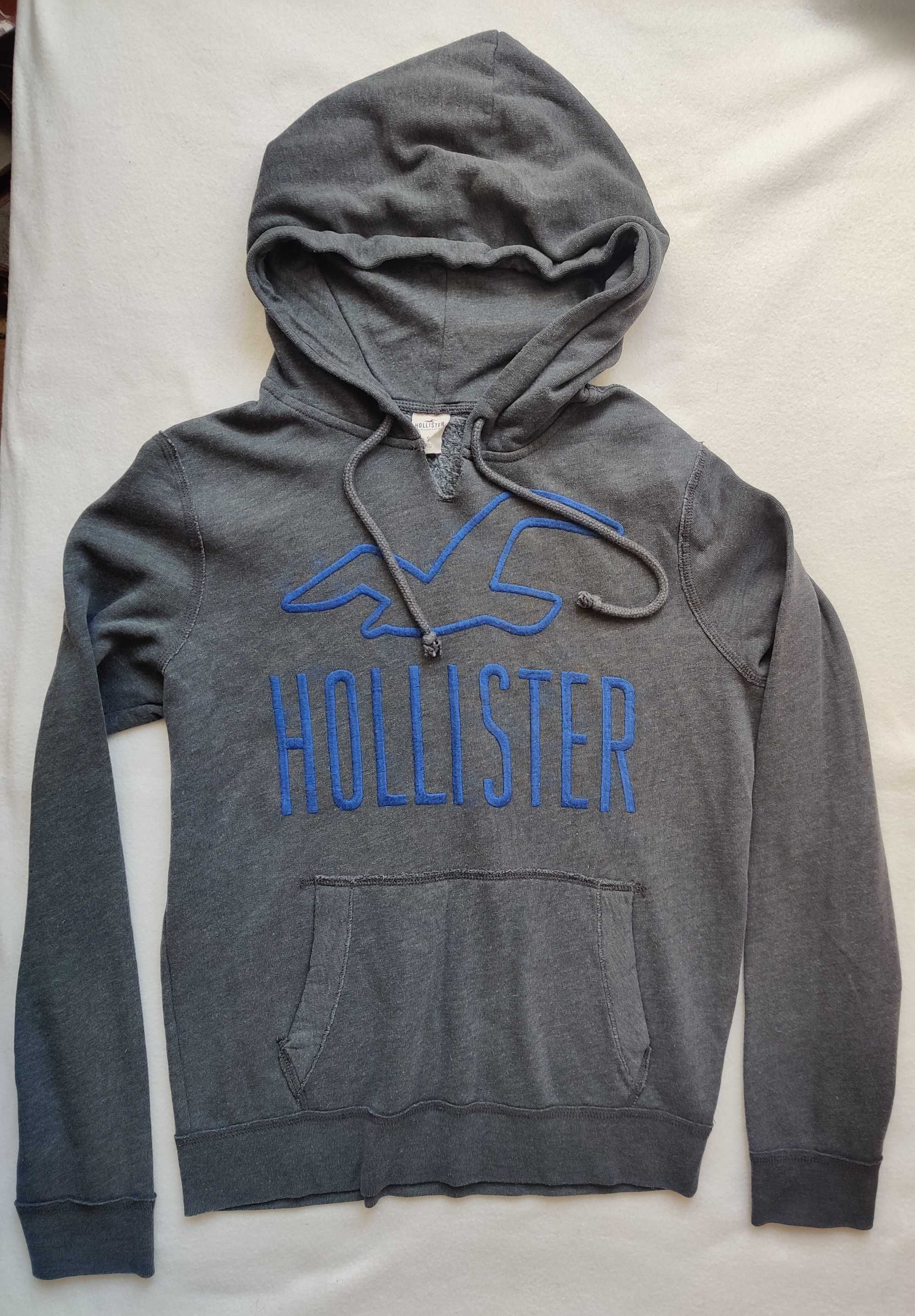 Bluza Hollister California szara S oryginalna okazja męska z kapturem
