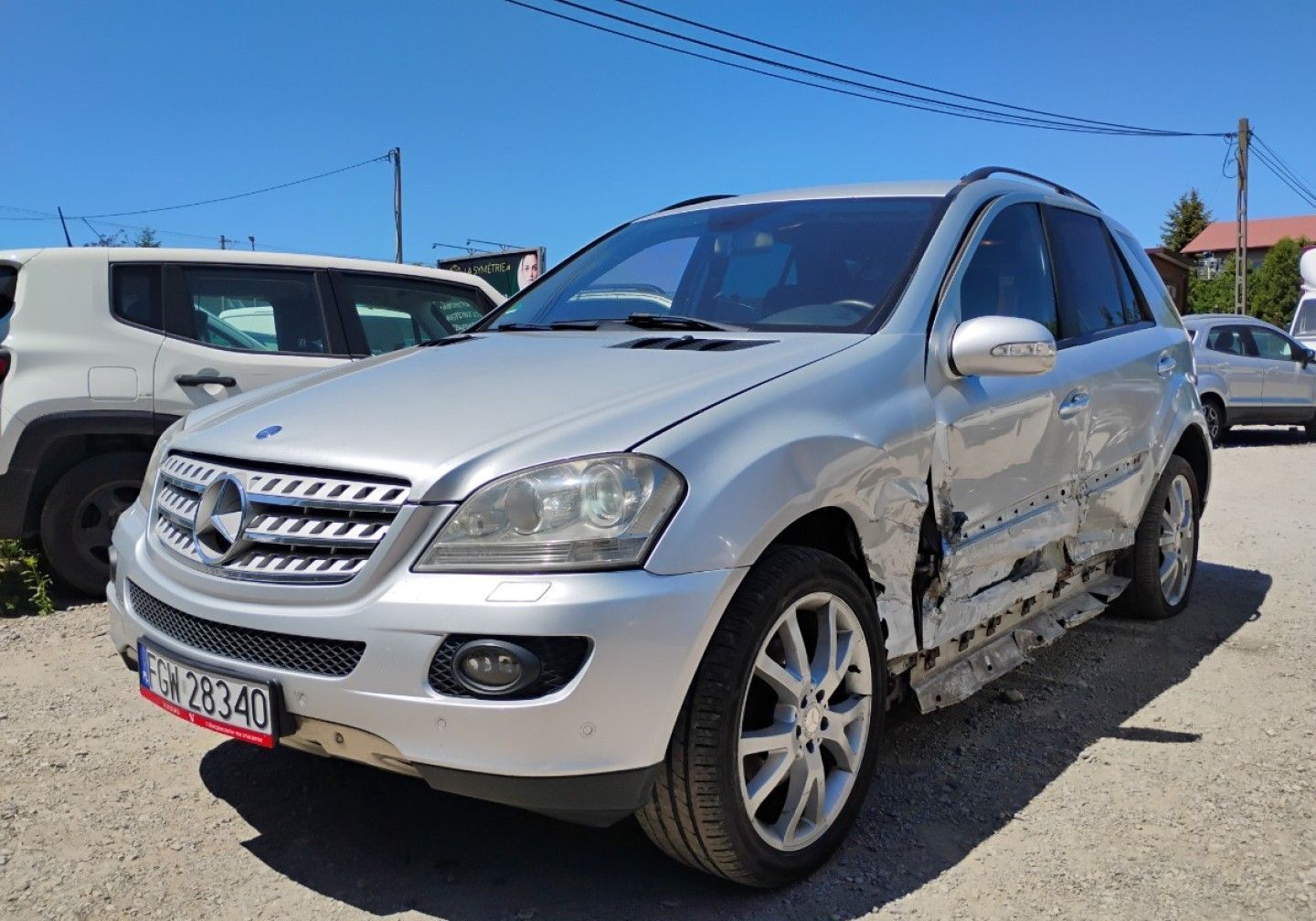 Mercedes-Benz ML 2006r, 3.0 CDI. 4x4. Uszkodzony lewy bok. Jeździ.