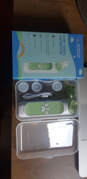 Aspirator do nosa USB-C 600mAh LCD 3 prędkości melodia LED 0-12 Lat