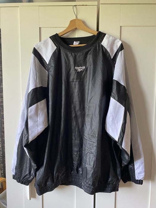 Bluza ortalionowa sportowa Reebok kurtka przez głowę męska