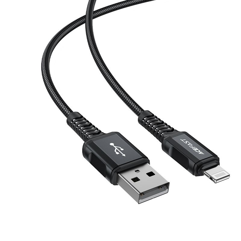 Acefast kabel MFI USB - Lightning 1,8m, 2,4A czarny C4-02 A Black