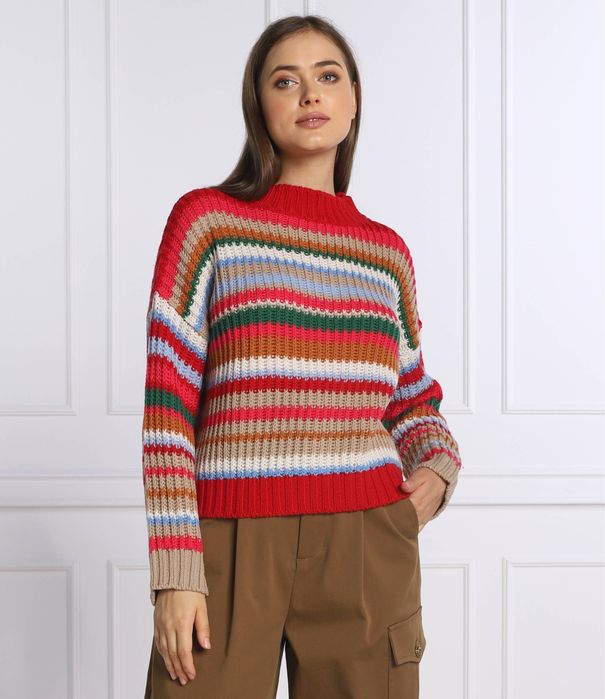 Max mara weekend sweter dziewicza welna 100% wool welniany w paski
