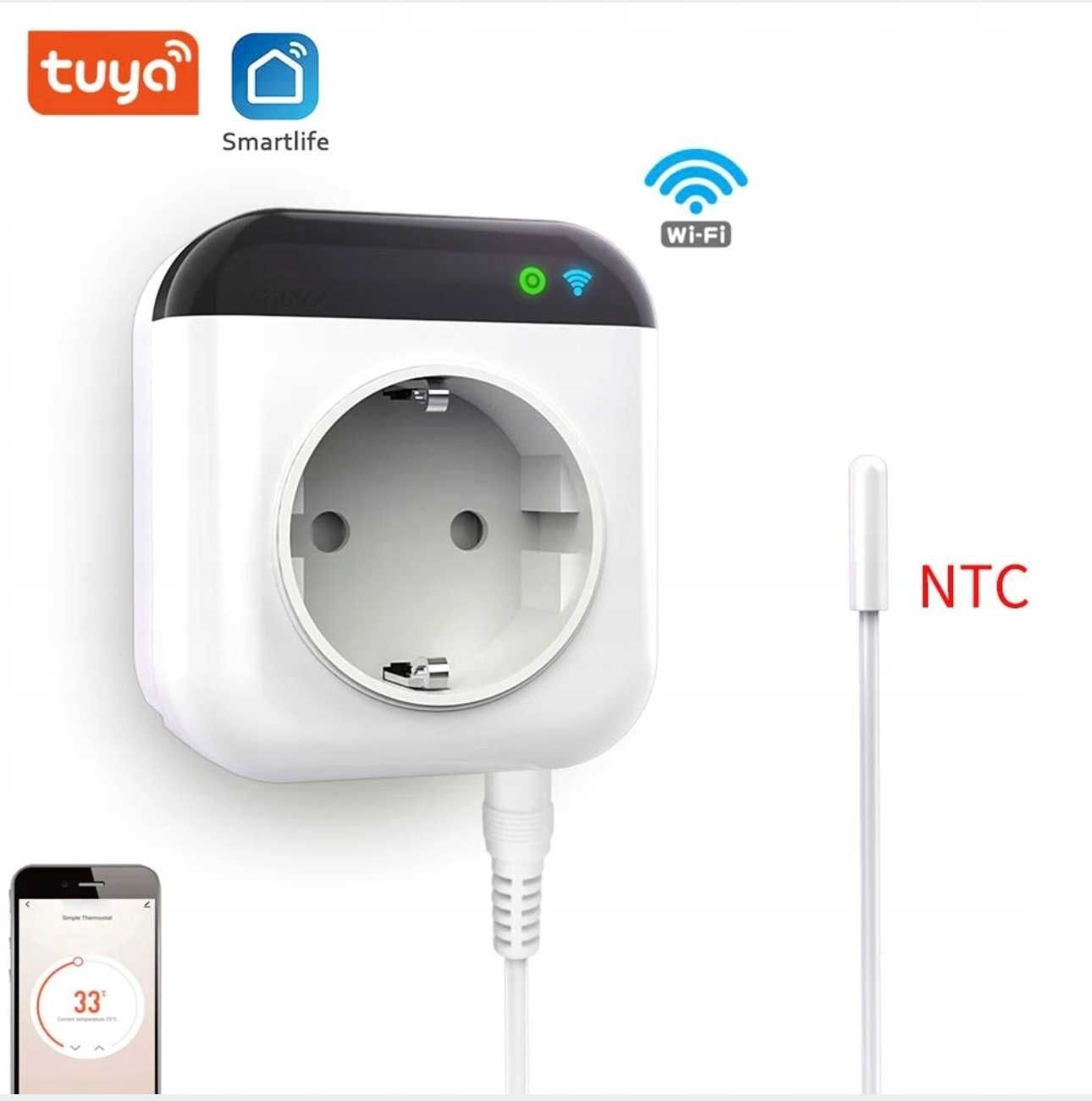 Programowalny termostat inteligenta wtyczka Smart WiFi Alexa Google