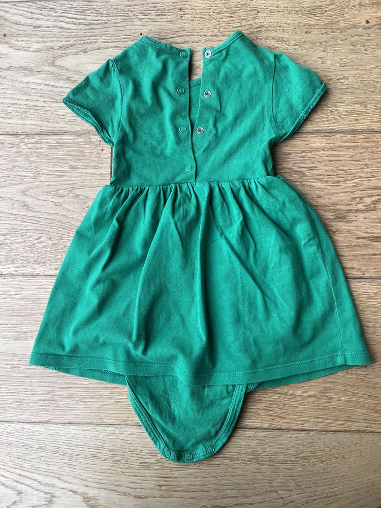 Sukienka body MyBasic zielony bawełna