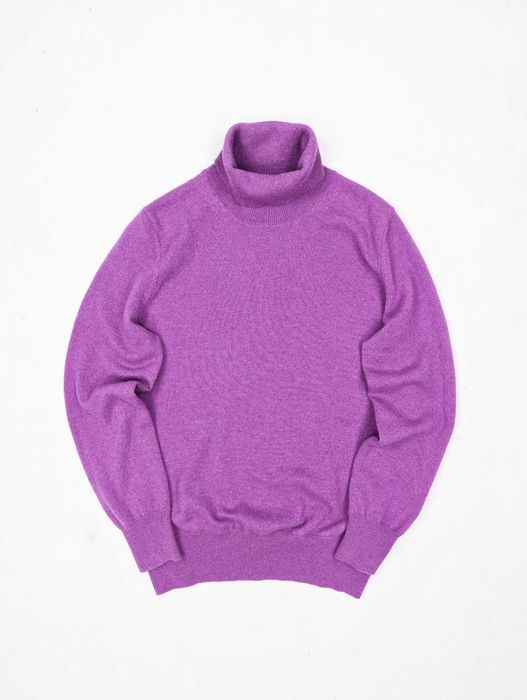 Marks&Spencer M&S fioletowy liliowy sweter 100% kaszmir XL