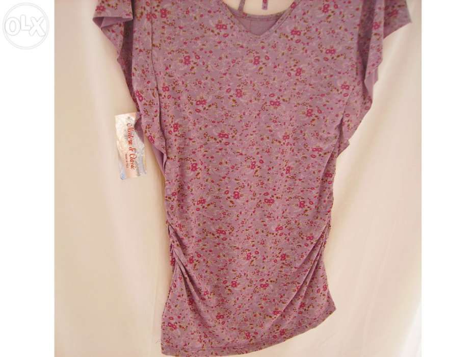 Camisola florida lilás, linda! - Tamanho S/M - NOVA!