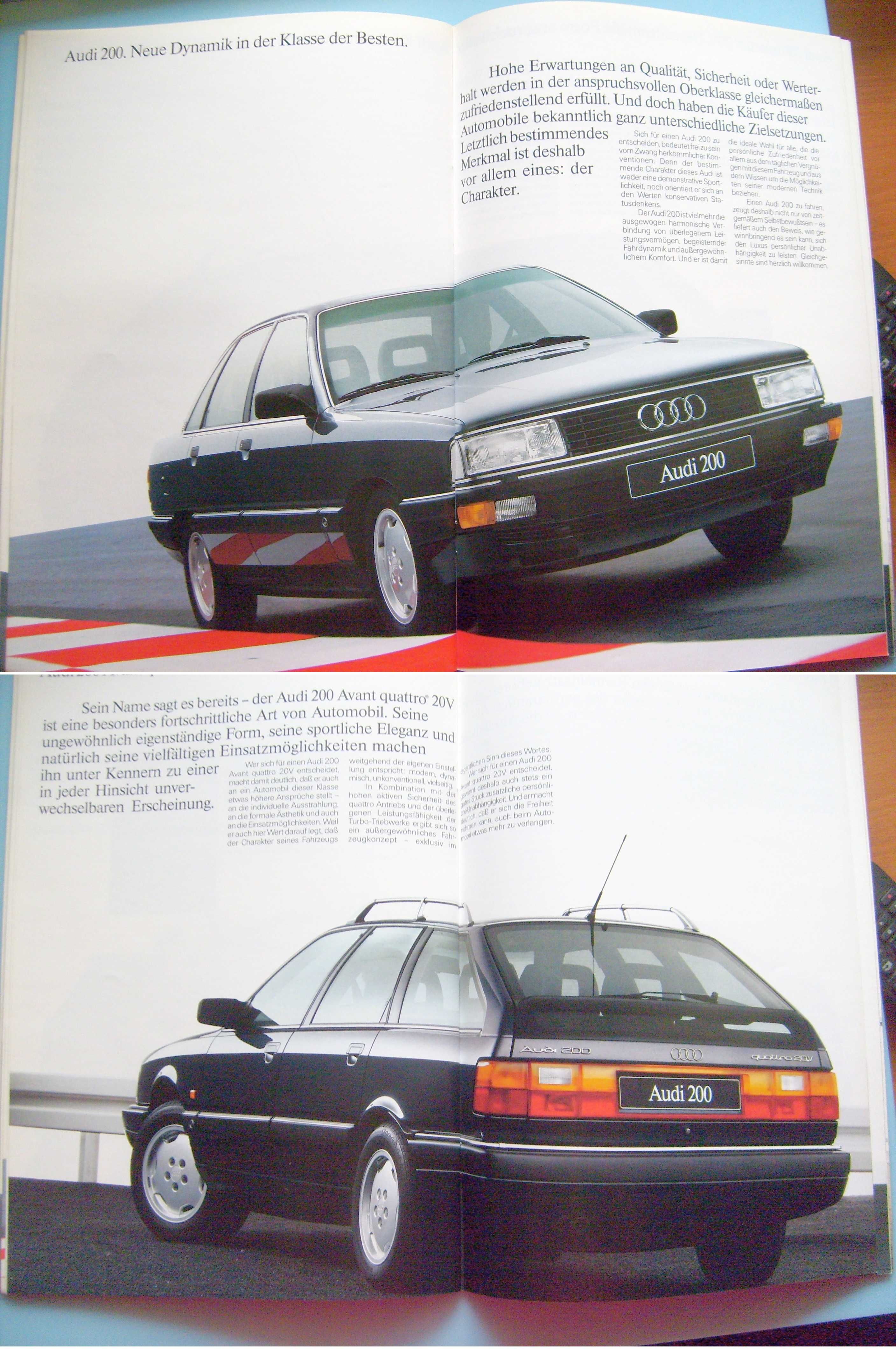 AUDI 1989 * prospekt 56 stron (Quattro, Coupe, V8, 80, 90, 100, 200)