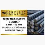 Pręt zbrojeniowy B500SP 6–16 mm | Gładkie i żebrowane | OKAZJA