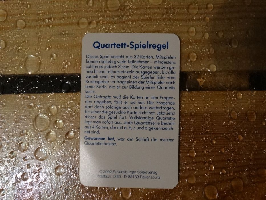 Karty do gry Quartett kwartet niemieckie gra konie kucyki kuce pony