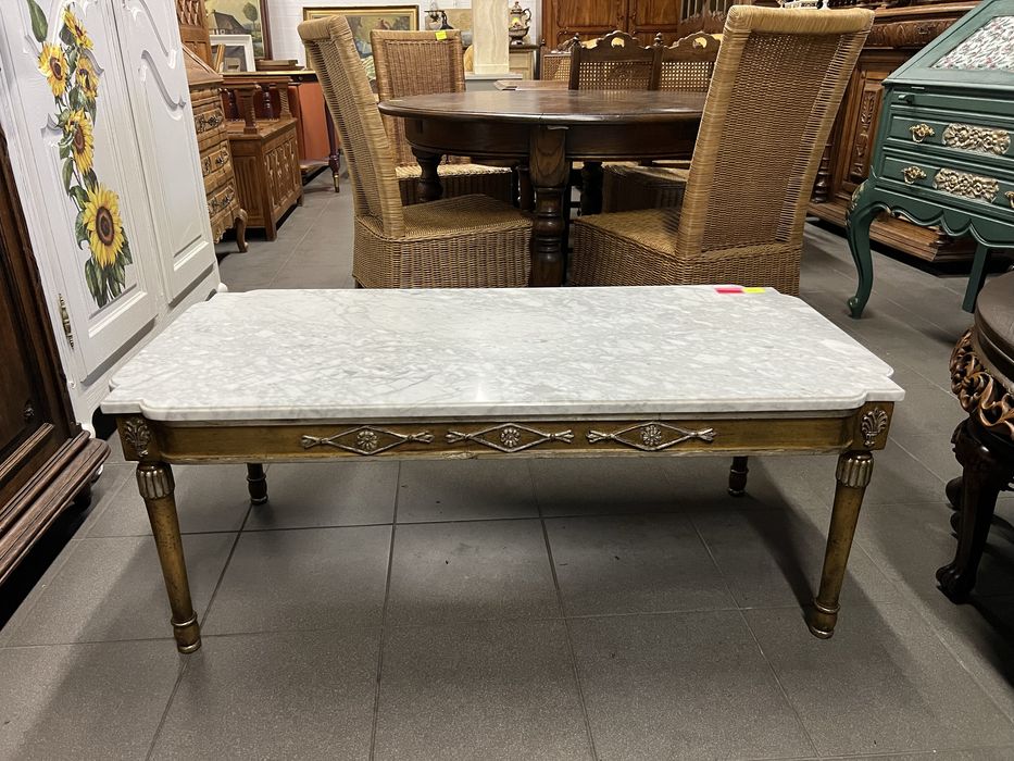 Ława drewniana z marmurowym blatem/Raty