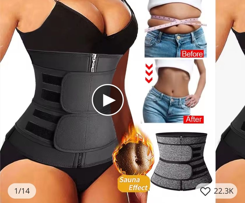 Pas wyszczuplający neopren r. XXL GORSET modelujący talię do cwiczeń