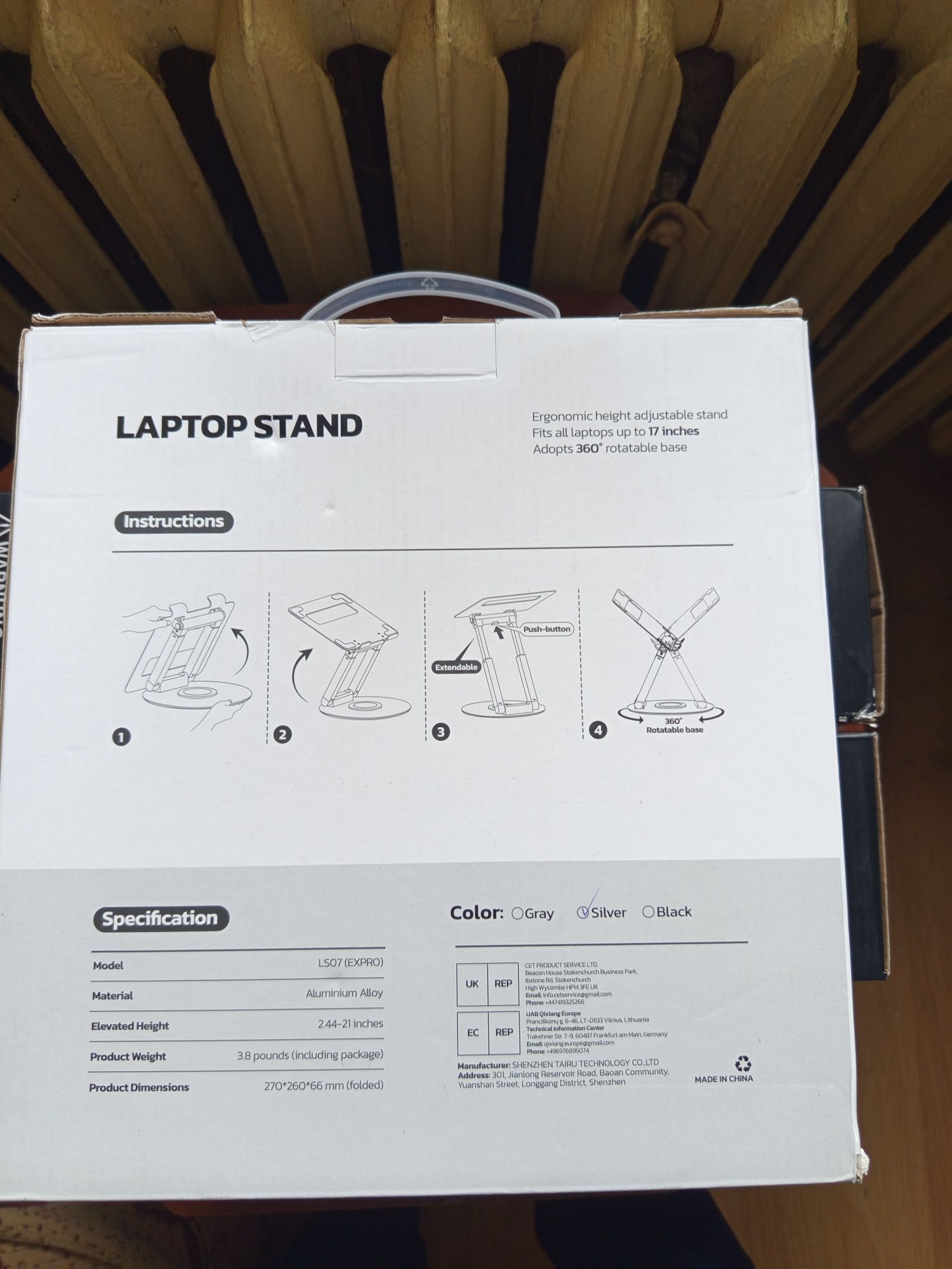 Aluminiowa podstawka pod laptopa