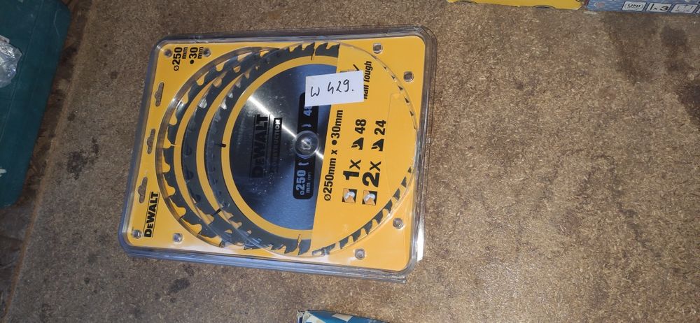 Zestaw 3 tarcz do drewna 250mm DeWalt DT1963 pilarki Piły stołowej