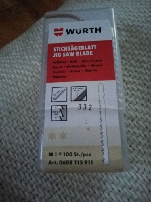 WURTH - brzeszczoty do wyrzynarki.