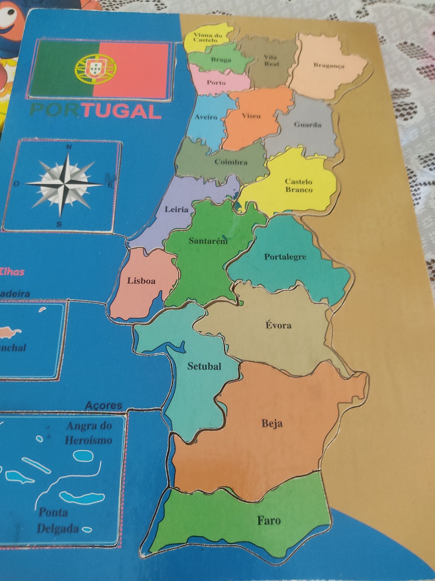 Puzzle mapa de portugal