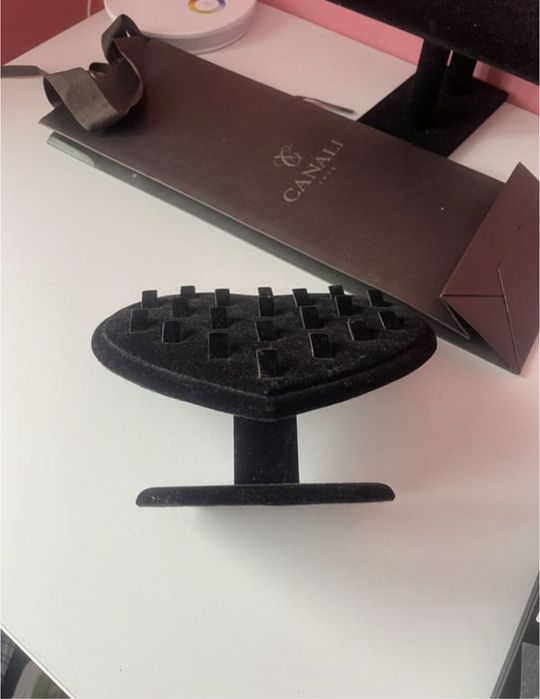 Підставка органайзер для прикрас кулонів сережок чорний оксамит