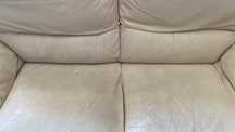 Sofa 2 lugares pele branca usado