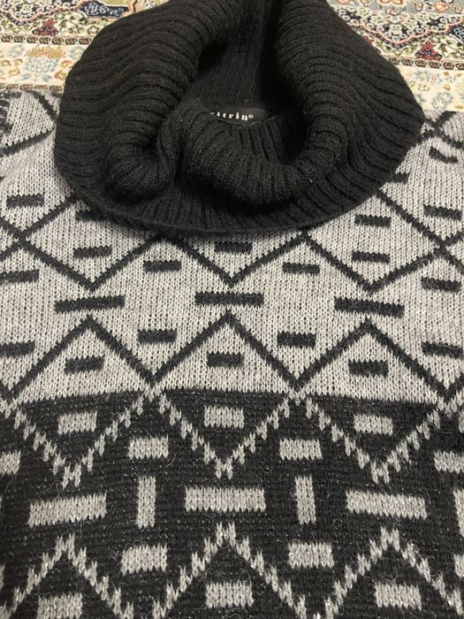 Тепла сукня  туніка з широким воротом