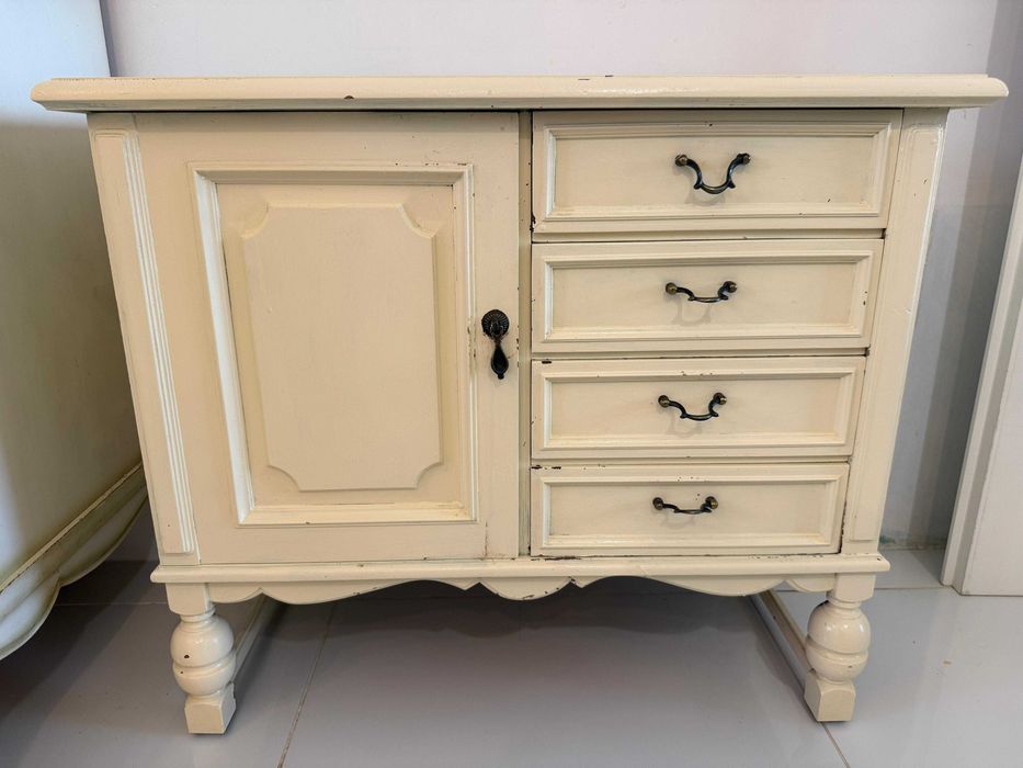 Ludwik łóżko, dwie szafki, unikat