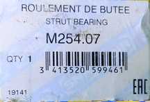 M254.07 SNR Опорний підшипник амортизатора