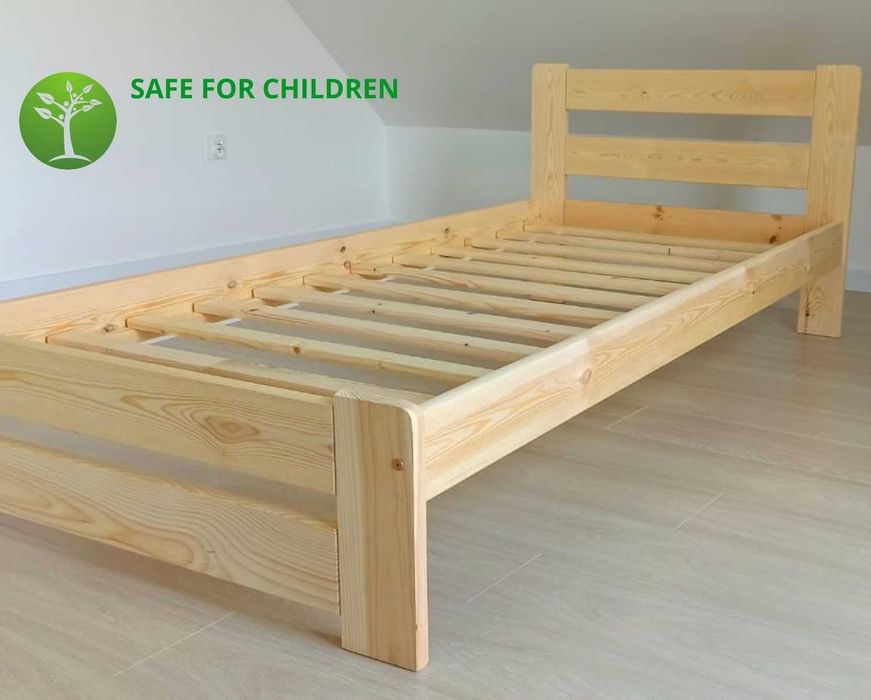 NOWE Łóżko sosnowe 90x200 + Stelaż INNE WYMIARY Gwarancja! DPD 0zł