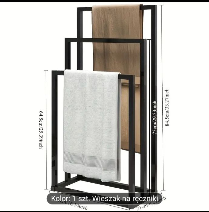 Nowoczesny wieszak na ręczniki , stojak.